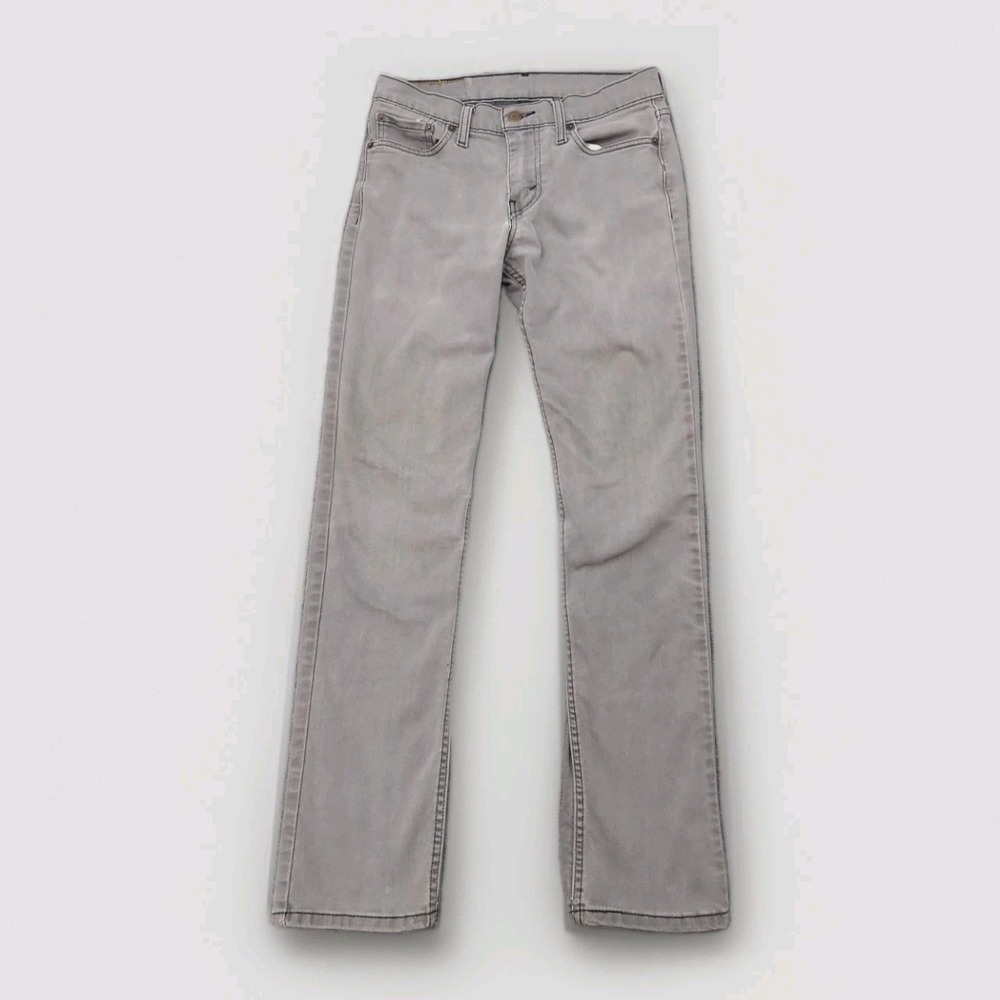 Levis 511 Jeans Men 28x30 (tag 29x32) Gray Slim Fit Stretch Denim Pants Mid Rise